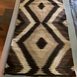 Vtg 1940’s Native American Navajo Rug 28” X 53”